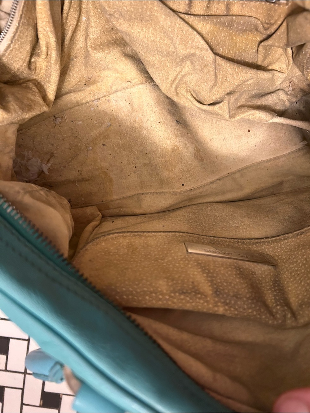 Marc Jacobs made in Italy turquoise Leather Tote Satchel - Picture 15 of 16